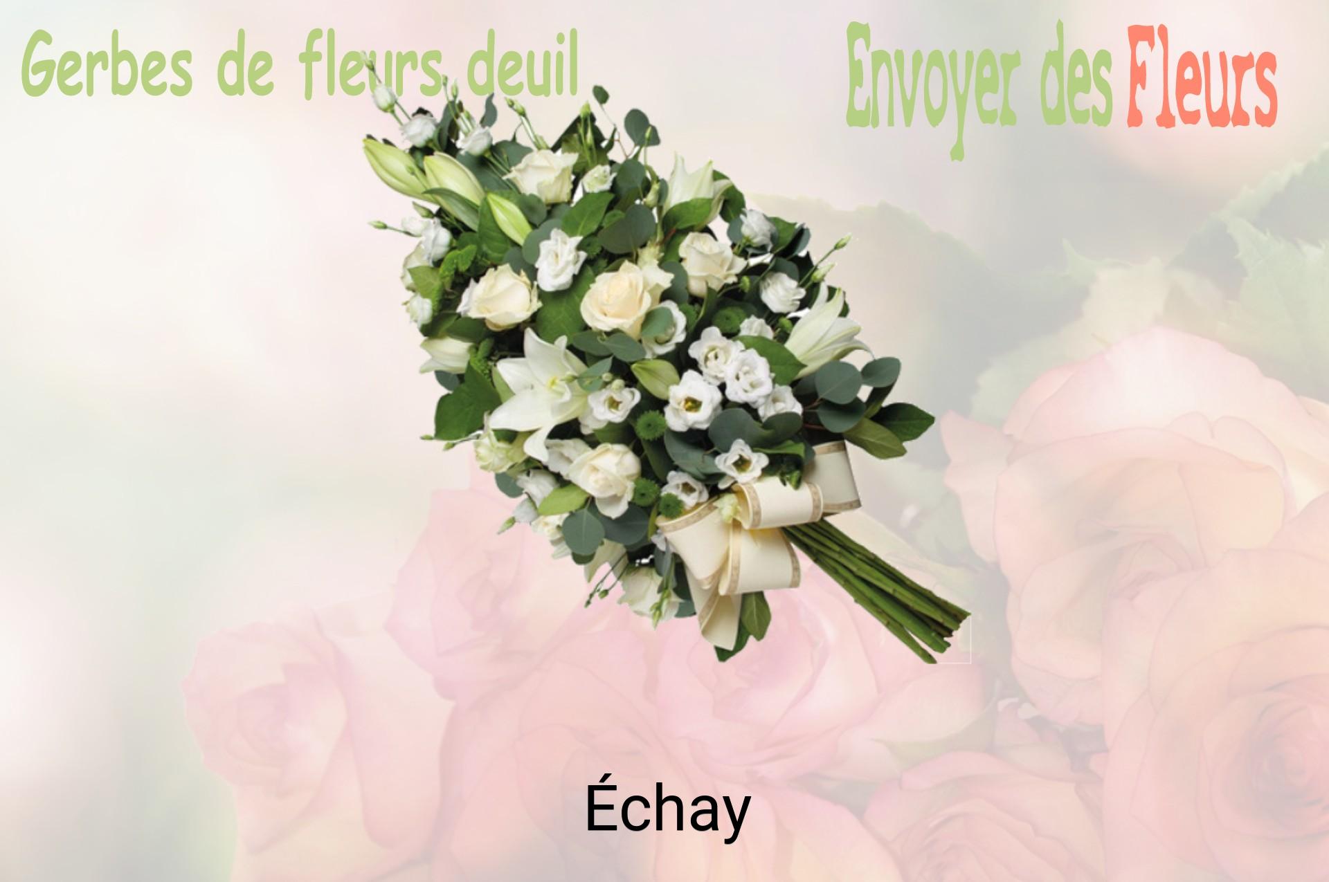 Gerbe de fleurs de deuil livrée à Échay